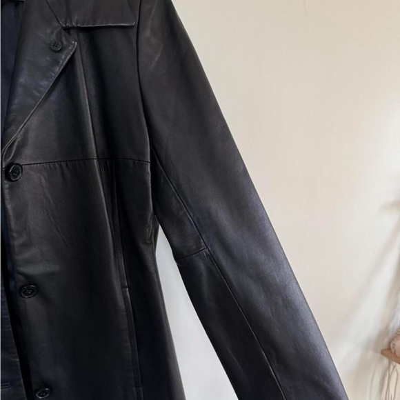 Vintage Lady Hathaway Genuine Leather Blazer Jacket - Picture 6 of 8